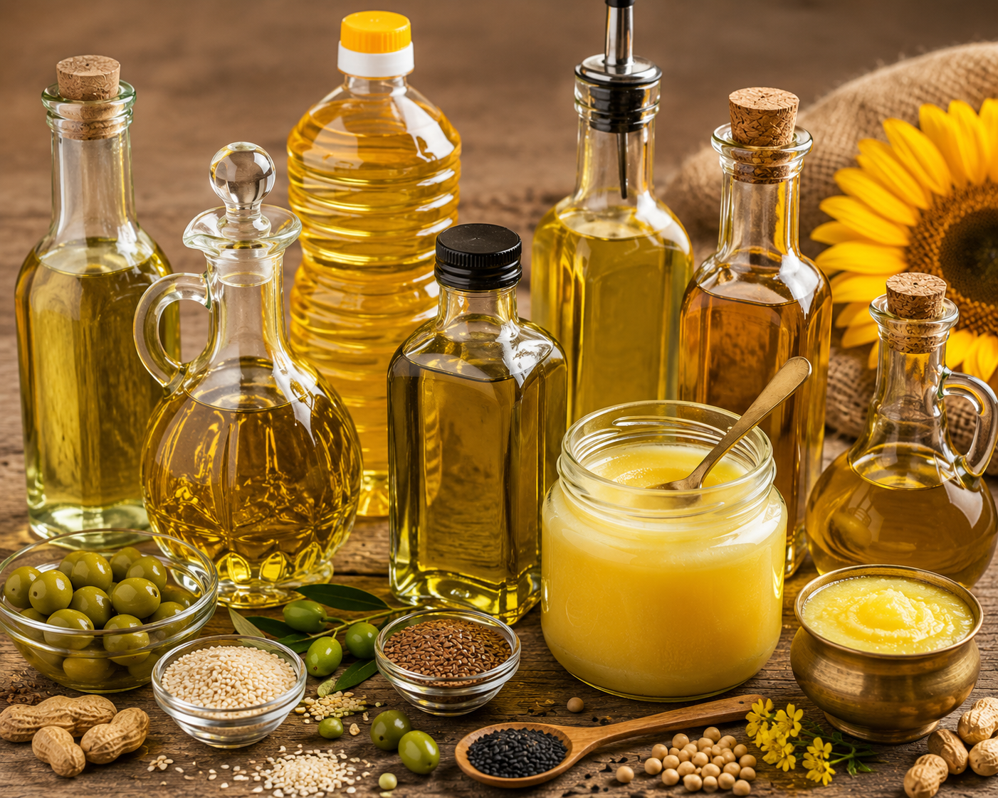 Cooking oils and ghee