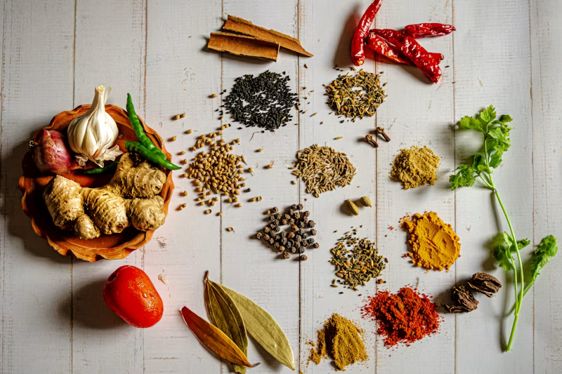 Colourful ground spices